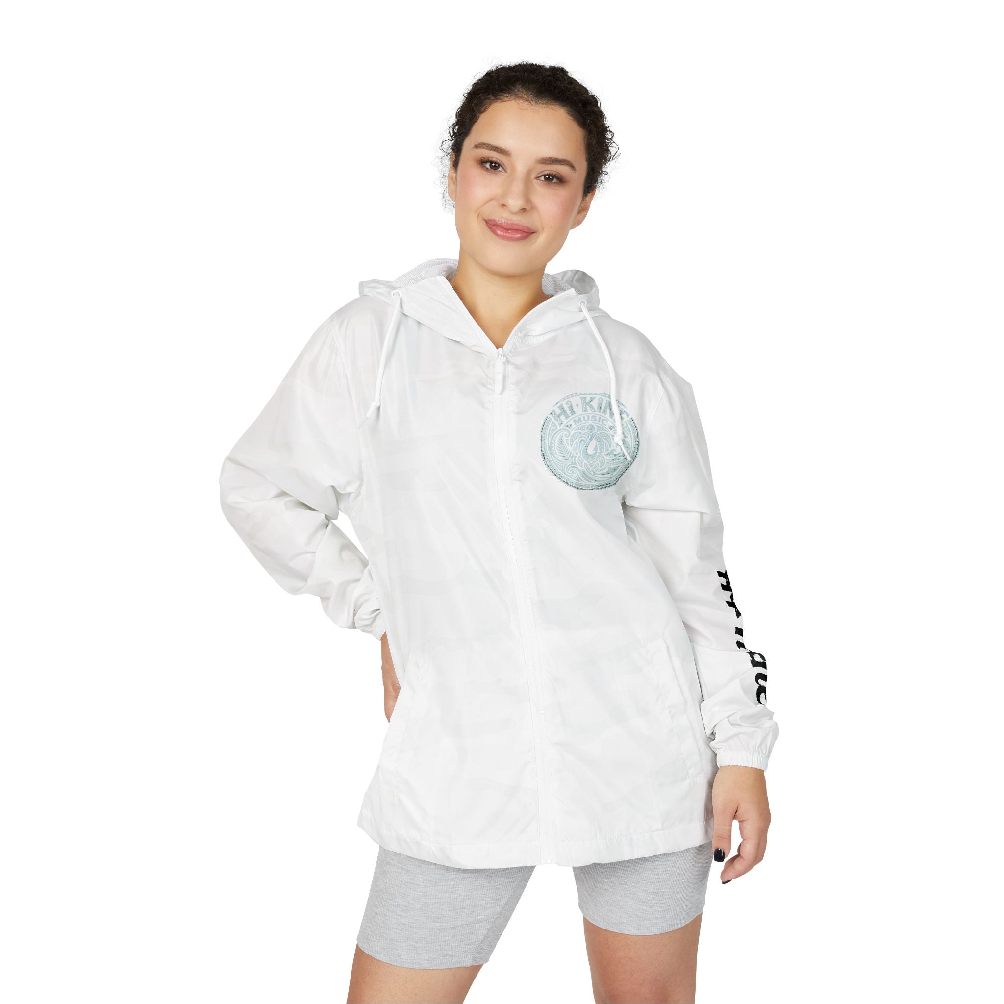 Windbreaker Jacket — "Hydra" Sea Coin Graphic Windbreaker