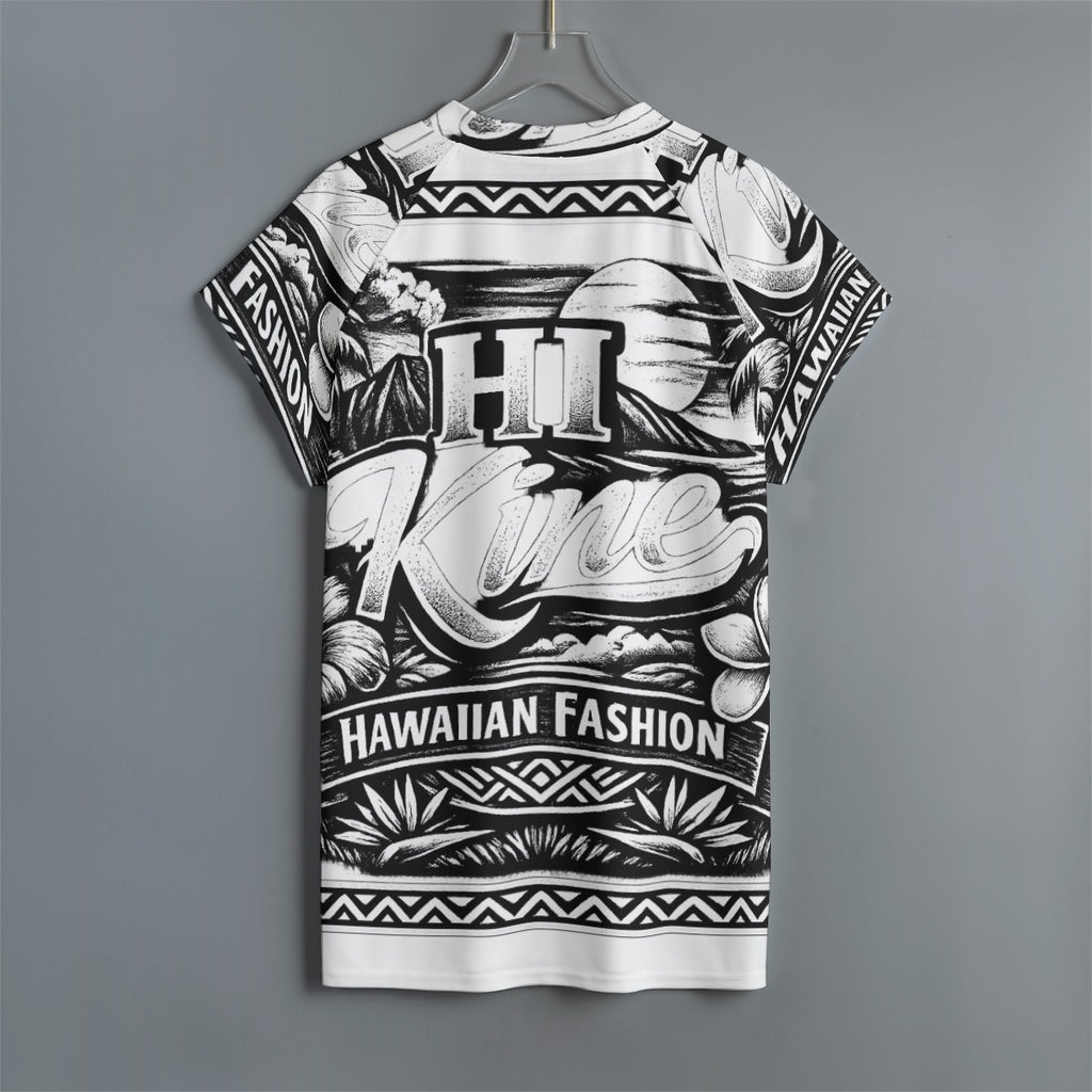 All-Over Print Men's Jersey With Short Raglan Sleeve
