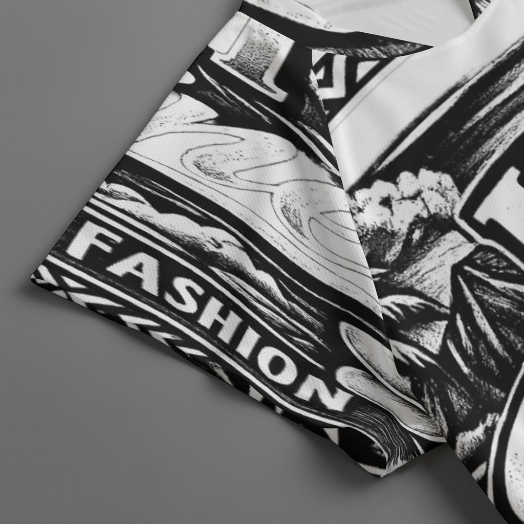 All-Over Print Men's Jersey With Short Raglan Sleeve